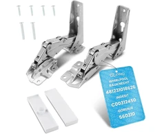 Dl-pro durų vyrių komplektas viršus + apačia, skirtas whirlpool bauknecht ignis 481231018626 indesit hotpoint c00312450 hettich hettich vyrių rinkinys su montavimo rinkiniu, skirtas kdi kgi kvi kvic šaldytuvui-šaldikliui