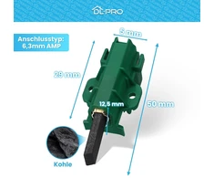 Dl-pro variklio anglies šepetėlių rinkinys, skirtas beko blomberg 371202407 371202405 l24mf7 candy hoover 49028930 anglies šepetėliai žali, skirti wmb wmd wtv skalbimo mašinai