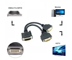 Dms-59 į 2x Dvi 24+5 adapterio kabelis