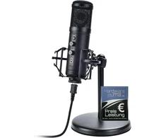 Dockin® Mp2000 Studio Usb mikrofonas, skirtas Pc ir Mac, nulinio latentiškumo stebėjimo stovas su sunkiu trikoju, skirtas balso ir instrumentų įrašymui, transliacijai ir podcast'ams, su Led lemputėmis