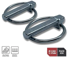 Doja Industrial Rakinimo Smeigtukai, 50 vnt., 6 mm x 37 mm, Cinkuotas Plienas
