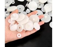 Dokeno 42 rinkiniai baltų plastikinių lėlių jungčių nuo 15 mm iki 45 mm baltos lėlės jungtys plastikinės meškiukų jungtys "pasidaryk pats" amatų priedams meškiukams