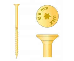 Domax Stogo sraigtas su įleidžiama galvute 6x140mm Cs 8vnt