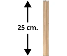 Don Palillo 100 vnt. bambukiniai iešmeliai 250x3mm Bbq desertų rankdarbiams (1)
