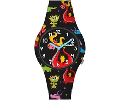 Doodle Watch vaikiškas laikrodis Dragon Quartz su silikoniniu dirželiu Do32012, dirželis