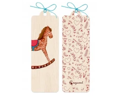 Dėlionė Dovana močiutei žymeklis medinis skirtukas arkliukas žaislas daro įspūdį
