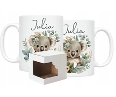 Dovanų puodelis su vardu Koala + kartonas