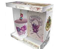 Dovanų rinkinys Harry Potter puodelis, raktų pakabukas, A5 formato užrašų knygelė Hogwarts