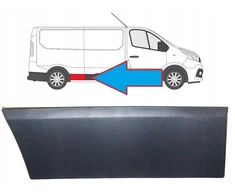 Dp dešinė pusė priekyje rato apdailos juosta renault trafic opel vivaro nissan nv300 talento 14