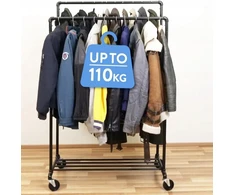 Drabužių kabykla Tatkraft Pantera, stabili ir tvirta, pastatoma, juoda, 110 kg