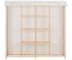 Drabužių spinta, baltos sp., 173x40x170cm, audinys