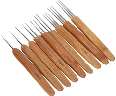 Dreadlock vąšelis dreadlockams, vąšelių rinkinys, bambuko rankena, mezgimo technologija