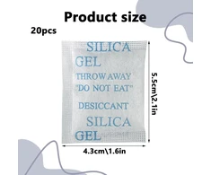 Sausintuvas Drėgmę sugeriantys silikagelio maišeliai, 5 g, 20 vnt.
