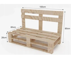 Drewnopak Baldų iš palečių suoliukas 100/60cm, kaimiški mediniai baldai (mpe-ł-1/6r)