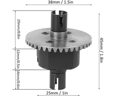 Drfeify rc diferencialinė transmisija, 1/10 rc automobilio nuotolinio valdymo diferencialinė transmisija, priedai, skirti modeliams hsp 94123/94111/94188