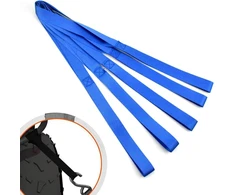 Drwosm tvirtinimo kilpos, 10 vnt., 46 x 2.5 cm, minkštos tvirtinimo kilpos su dvigubomis kilpomis motociklams, automobiliams, purvo dviračiams, keturračiams, Utv transportavimui, juodos ir mėlynos spalvos
