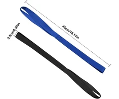 Drwosm tvirtinimo kilpos, 10 vnt., 46 x 2.5 cm, minkštos tvirtinimo kilpos su dvigubomis kilpomis motociklams, automobiliams, purvo dviračiams, keturračiams, Utv transportavimui, juodos ir mėlynos spalvos