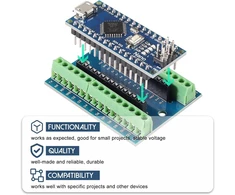 Dubeuyew Nano modulis lituota Nano plokštė Ch340 Chip 5v 16mhz Arduino su išvadų plokšte + vienas Micro Usb kabelis + vienas 0.96" 128x64 12864 pikselių Oled Lcd ekranas
