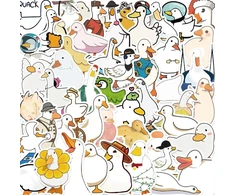 Duck lipdukų rinkinys, 50 vnt. Duck lipdukai riedlentei, grafiti lipdukai motociklams, dviračiams, snieglentėms, bagažui, nešiojamam kompiuteriui, automobiliui, lagaminui vaikams ir paaugliams, vandeniui atsparūs vinilo lipdukai