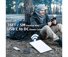 Duhesin Starlink Mini kabelis, Starlink Mini Usb C į Dc maitinimo kabelis, 100w įvesties vandeniui atsparus Usb Type C į Dc kabelis, skirtas Power Bank 65w+pd šaltiniui