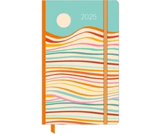 Dumont - Dominique Vari Summerdream 2025 savaitinis užrašų knygelės kalendorius, 13 x 21 cm, dienoraštis su elastine juostele ir daug naudingų specialių puslapių