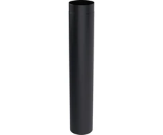 Dūmtraukio vamzdis, ilgis 100 cm, skersmuo 130 mm, juodas 2 mm storio plienas, kaminų vamzdis