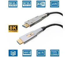 Dune Hd Professional didelės spartos šviesolaidinis kabelis 48 gbps hdmi 2.1a, 10k, 8k / 60hz, 4k / 120hz, 4:4:4, earc, cec, hdcp 2.2/2.3, 3d, hdr 10+, dolby, vr, žaidimų pc, tv, hi-end, rtx 40xx (15 m)