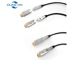 Dune Hd Professional didelės spartos šviesolaidinis kabelis 48 gbps hdmi 2.1a, 10k, 8k / 60hz, 4k / 120hz, 4:4:4, earc, cec, hdcp 2.2/2.3, 3d, hdr 10+, dolby, vr, žaidimų pc, tv, hi-end, rtx 40xx (15 m)