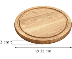 Duonos pjaustymo lenta ąžuolo medienos apvali 25 x 2 cm holz-leute