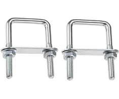 Duoyif u formos varžtas m8 60 x 100 mm u formos sraigtai m8 u formos varžtas kvadratinis nerūdijantis plienas su veržlės rėmo plokštele poveržle u formos laikiklis vamzdžių tvirtinimui automobilių laivų vilkimui 2 vienetai (60 x 100 mm)