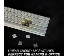 Durgod Hades 68 mechaninė žaidimų klaviatūra, 65% Ansi Us išdėstymas - Usb Type C, aliuminio korpusas, Double Shot Pbt Cherry profilis (cherry Silent Raudona, balta)