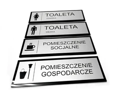 Durų lentelė - patalpų žymėjimas - 4 vnt. komplektas - Elegantiškas stilius!