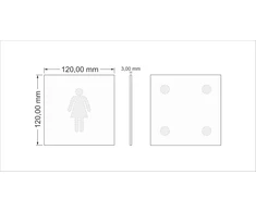 Durų ženklas „įeiti draudžiama“ Uv spauda lipnus 12 x 12 cm 3 mm aliuminio kompozitas pagamintas Vokietijoje prekės Nr. 2089
