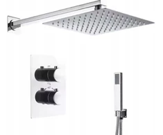 Dušo maišytuvas su termostatu ir 40 cm lietaus dušu | chromo serija