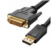 Dvi-hdmi kabelis 2m m/m full hd auksinis