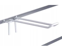 Dvigubas kabliukas Space Wall baltas vielinis 30cm
