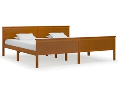 Dvigulė lova iš pušies medienos masyvo 208x208 cm, medaus rudos spalvos