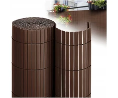 Dvipusė balkono uždanga, balkono terasa, bambukinė Pvc 120x400 cm