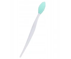 Dvipusis lūpų šepetėlis Tool Face Scrubber makiažo lūpų šepetėliai žalias