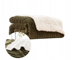 Dvipusis pledas polar sherpa pliušinis storas flanelė 150x200 cm