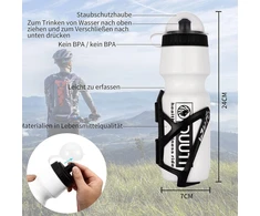 Dviračio buteliuko laikiklis ir 700 ml aukščiausios kokybės be Bpa sportinis butelis, dviračio buteliuko rinkinys lengvas dviračio buteliuko laikiklis skirtas plento dviračiui, kalnų dviračiui, būtinas važinėjimui