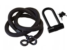 Dviračio grandinė tex-lock eyelet x-lock l 160cm juoda