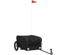 Dviračio priekaba, juodos spalvos, 30kg, geležis