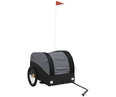 Dviračio priekaba, juodos spalvos, 45kg, geležis