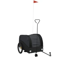 Dviračio priekaba, juodos spalvos, 45kg, geležis