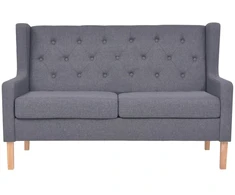 Fotelis Dvivietė sofa, audinys, pilka