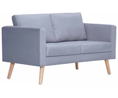 Fotelis Dvivietė sofa, audinys, šviesiai pilka