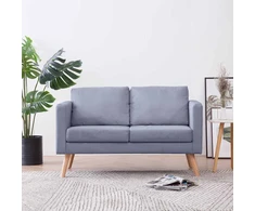 Fotelis Dvivietė sofa, audinys, šviesiai pilka