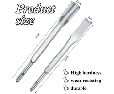 Dxling sds plus kaltų rinkinys 2 vnt. 23 cm griovelio kaltas ir 22 cm plytelių kaltas universalus plytelėms, betonui, akmeniui, mūrui