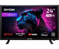 Dyon Movie Smart 24 Vx televizorius, 24 colių (60 cm), Hd Smart Tv, Hd Triple Imtuvas (dvb-c/-s2/-t2), App Store, Prime Video, Netflix, Youtube, Dazn, Disney+ (2023 modelis)